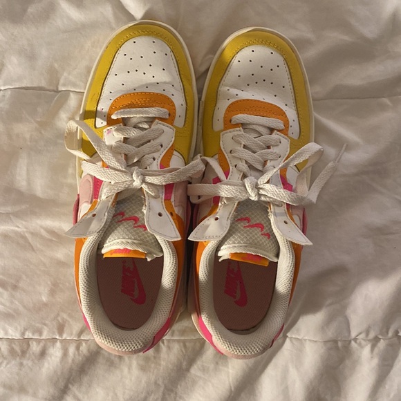 Nike Air Force One | pink/orange/yellow | size 7.5 US - Picture 3 of 9